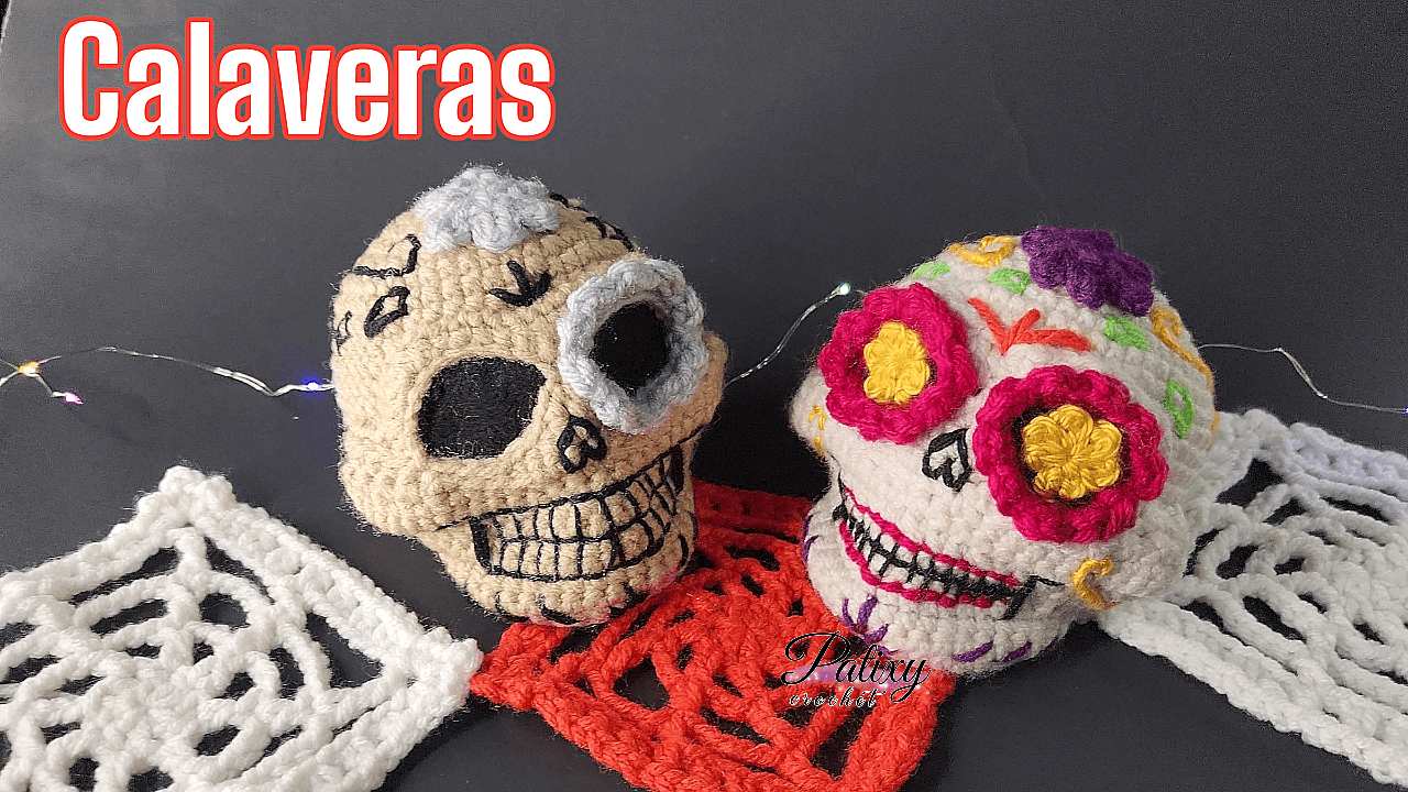 How to crochet a Skull amigurumi, Pattern and Video for Free