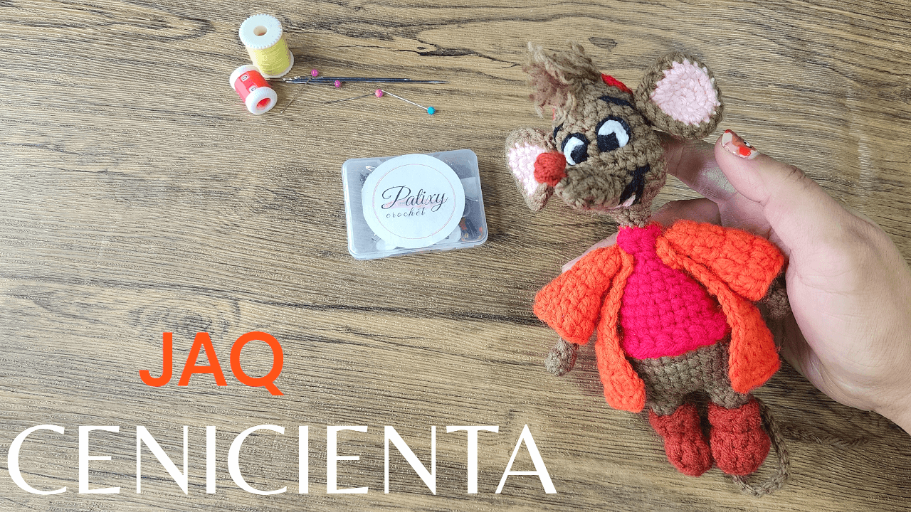 Jaq – Cinderella AMIGURUMI, Pattern and Video to crochet for free